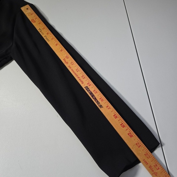 Giorgio Armani Womens Silk Blouse Size‎ 40 Small Black Sheer Dressy Evening Top - Picture 14 of 15